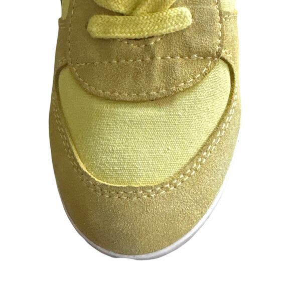 Ash Bowie Wedge Limited Edition Lemon Yellow Suede Canvas Sneaker Sz 10.5 / 11 - Picture 6 of 15